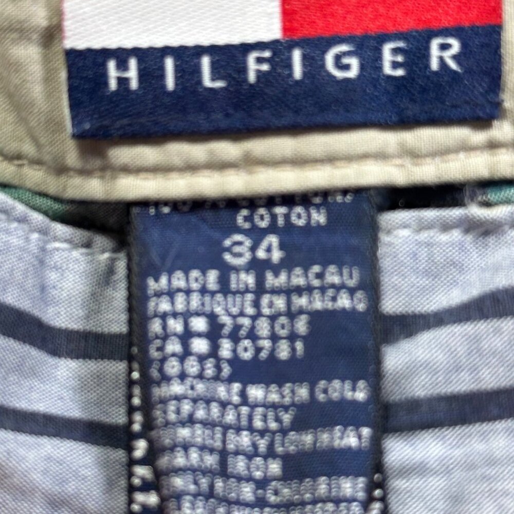 Tommy Hilfiger Mens Madras Golf Shorts 34 Cotton Embroidered Crest Bermuda - Picture 4 of 9